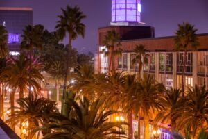 night time in Anaheim, California